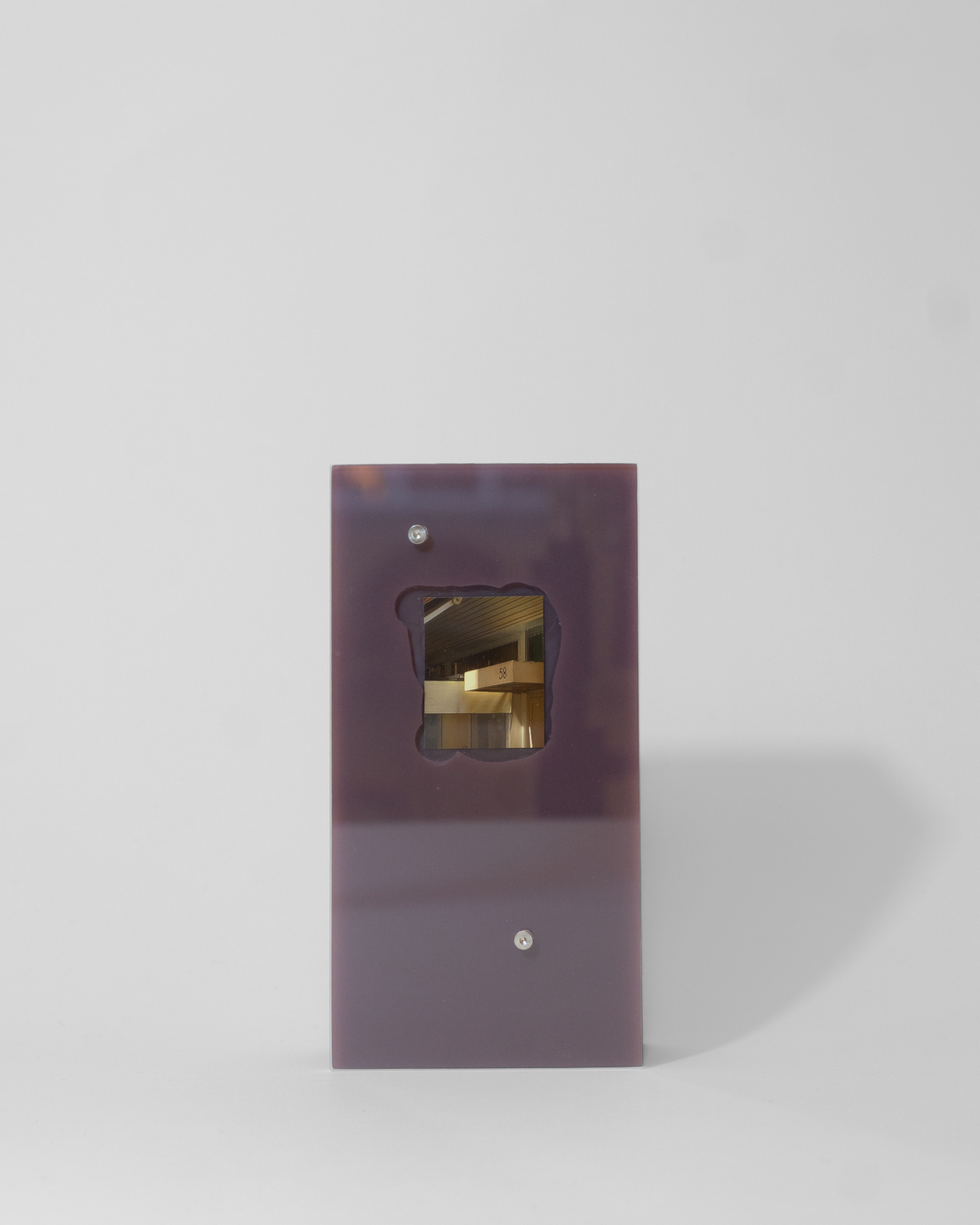 aubergine frame 5x9x18cm photo 3,5x4,5cm