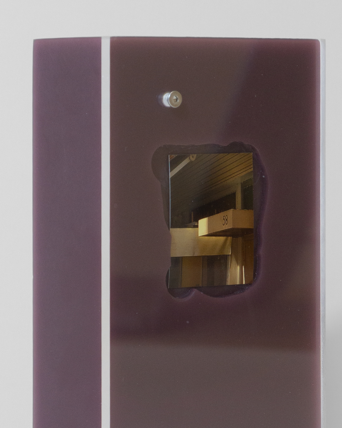 aubergine frame 5x9x18cm photo 3,5x4,5cm